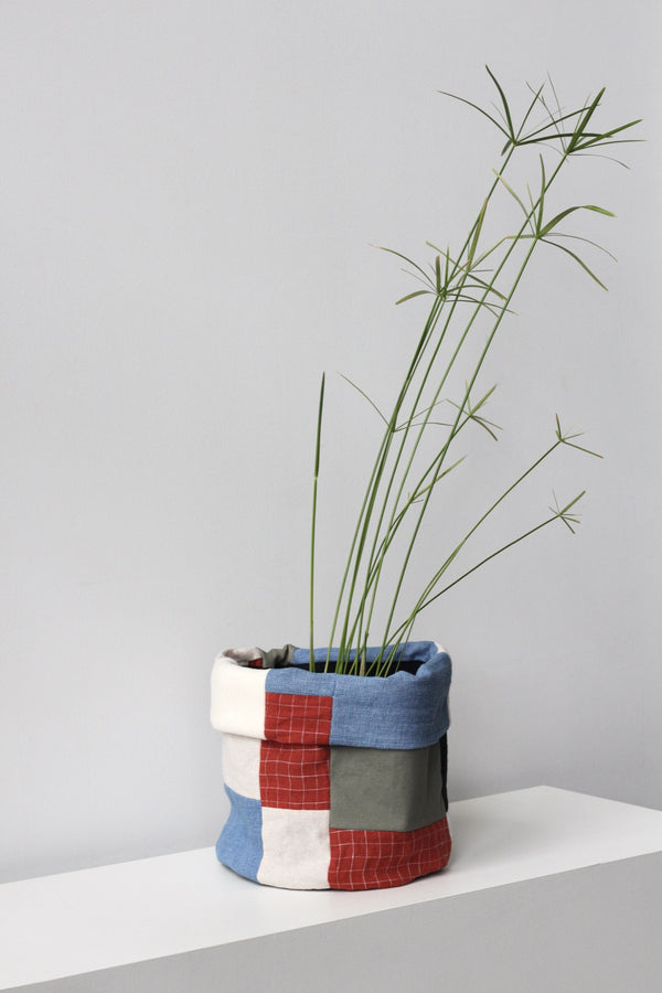 Cache-pot collabo x MAS Montréal-Bleu et rouille