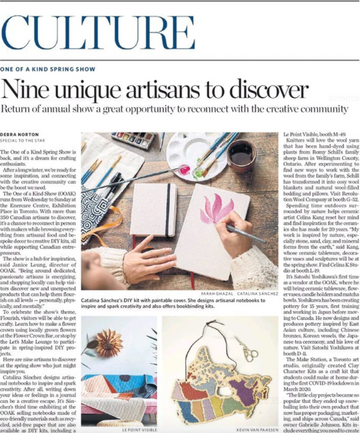 TORONTO STAR : Toronto’s One of a Kind Show is back. Here are nine artisans to discover