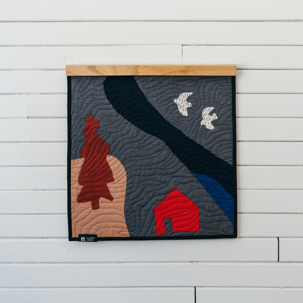 Wall Quilt 'Parcelles' - Collaboration with Isabelle Arsenault