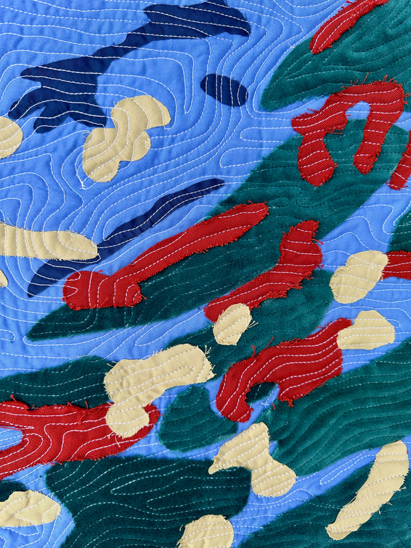 Wall quilt "Reflets"