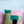 Charger l&#39;image dans la galerie, Grand coussin Improv d&#39;assemblage de retailles recyclées_Turquoise-lime-rose
